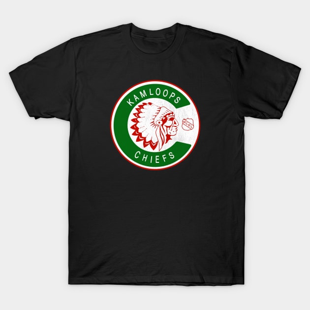 Defunct Kamloops Chiefs Hockey WCHL 1973 T-Shirt by LocalZonly